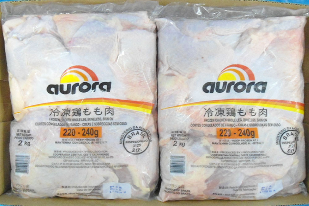 冷凍食品aurara冷凍鶏もも肉パッケージ画像